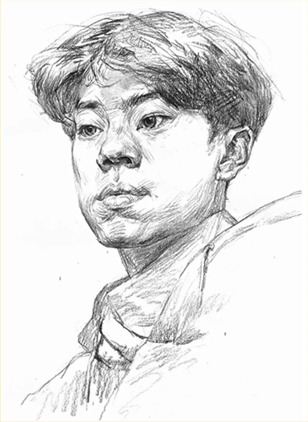 重庆美术培训学校实操画法|用结构素描去画素描头像！图四