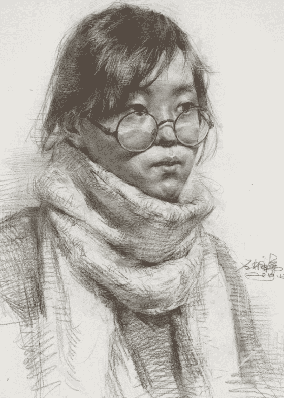 默写素描头像时，请看重庆美术培训画室美术生是如何合理刻画衣物的？