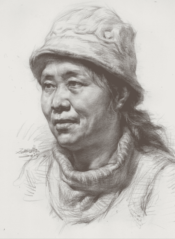 默写素描头像时，请看重庆美术培训画室美术生是如何合理刻画衣物的？