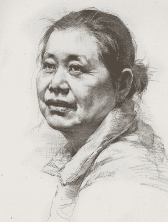 默写素描头像时，请看重庆美术培训画室美术生是如何合理刻画衣物的？