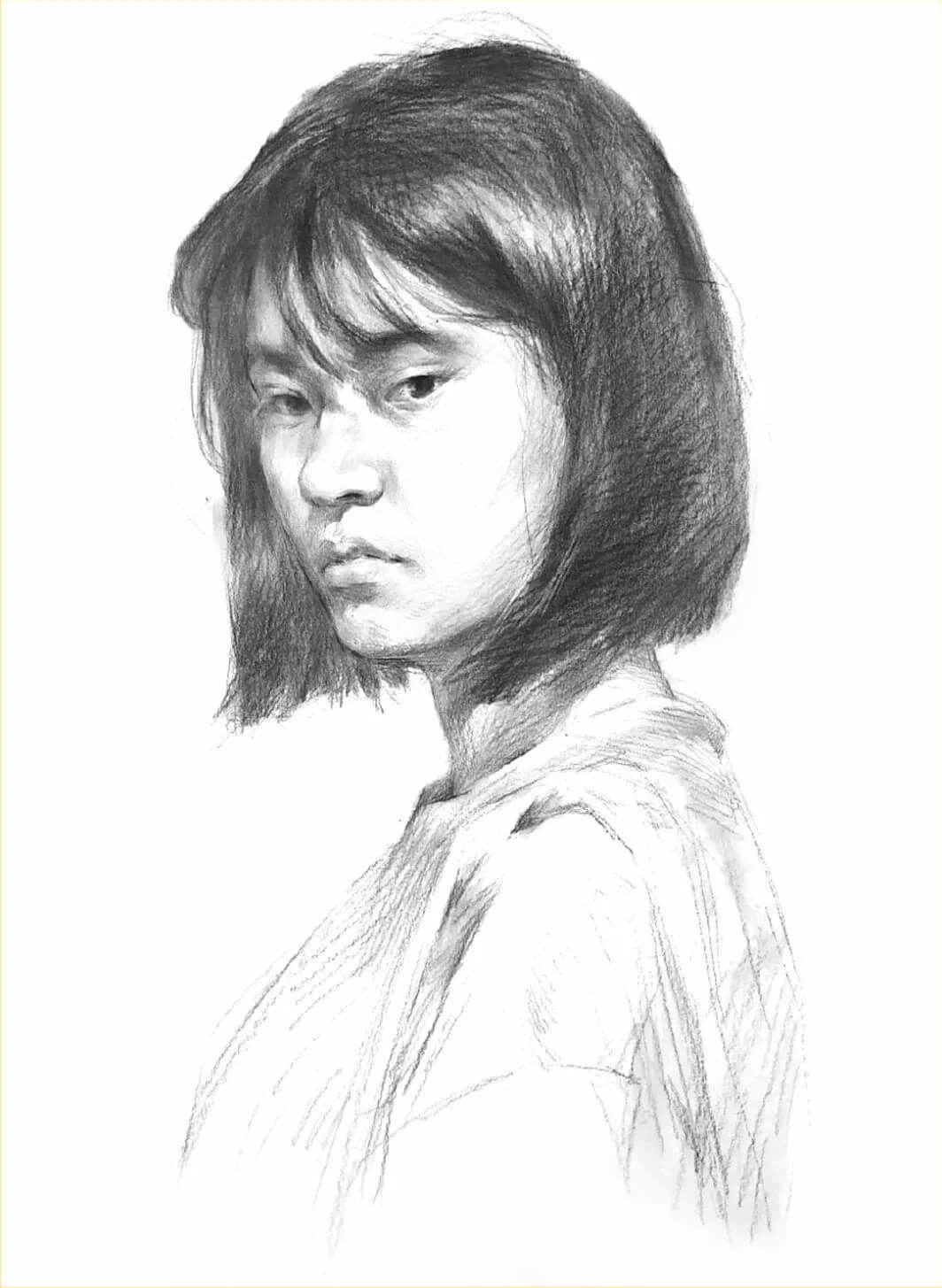 重庆美术培训学校素描干货分享|画人先画形，一步接一步!图六