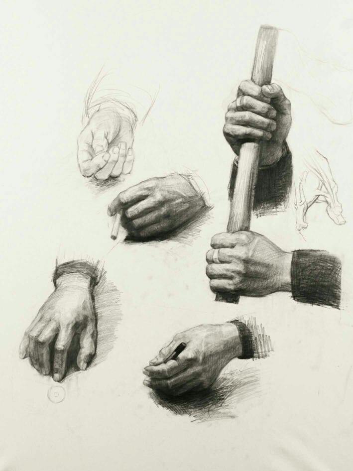 重庆美术集训画室教你几招手的绘画，对速写和素描都有很大帮助！