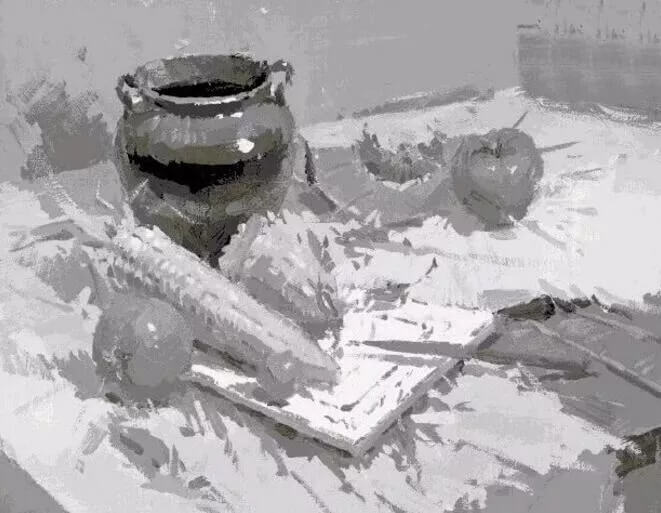色彩静物也有黑白灰关系，重庆美术集训画室美术生你知道如何处理吗？