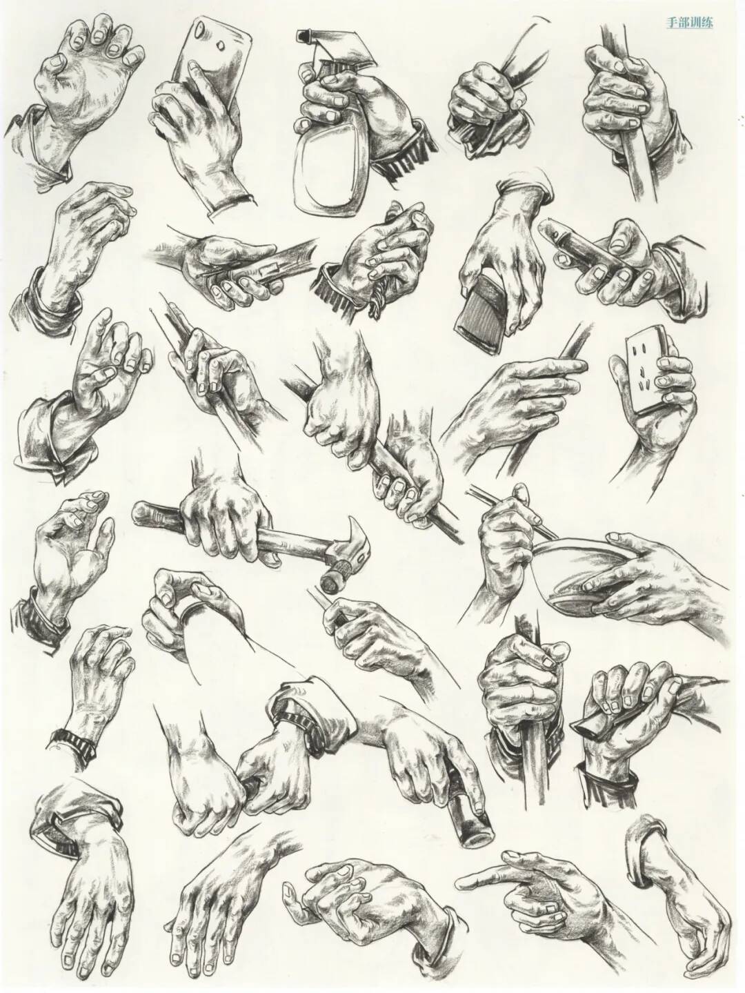 重庆美术培训画室：画人难画手，画好手速写事半功倍！