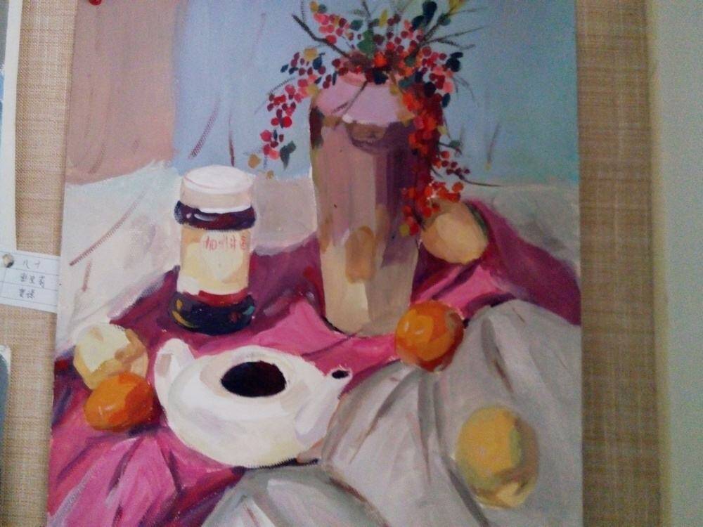 重庆美术培训：色彩静物可以画得有个性，不要拘泥一种画法！
