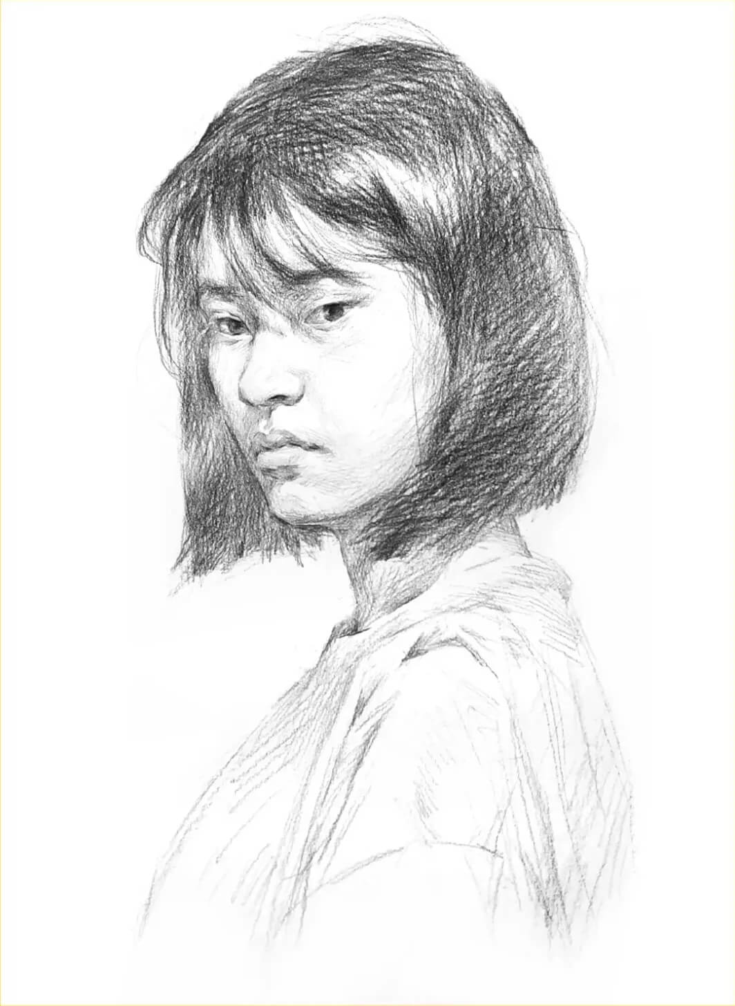重庆美术培训学校素描干货分享|画人先画形，一步接一步!图五