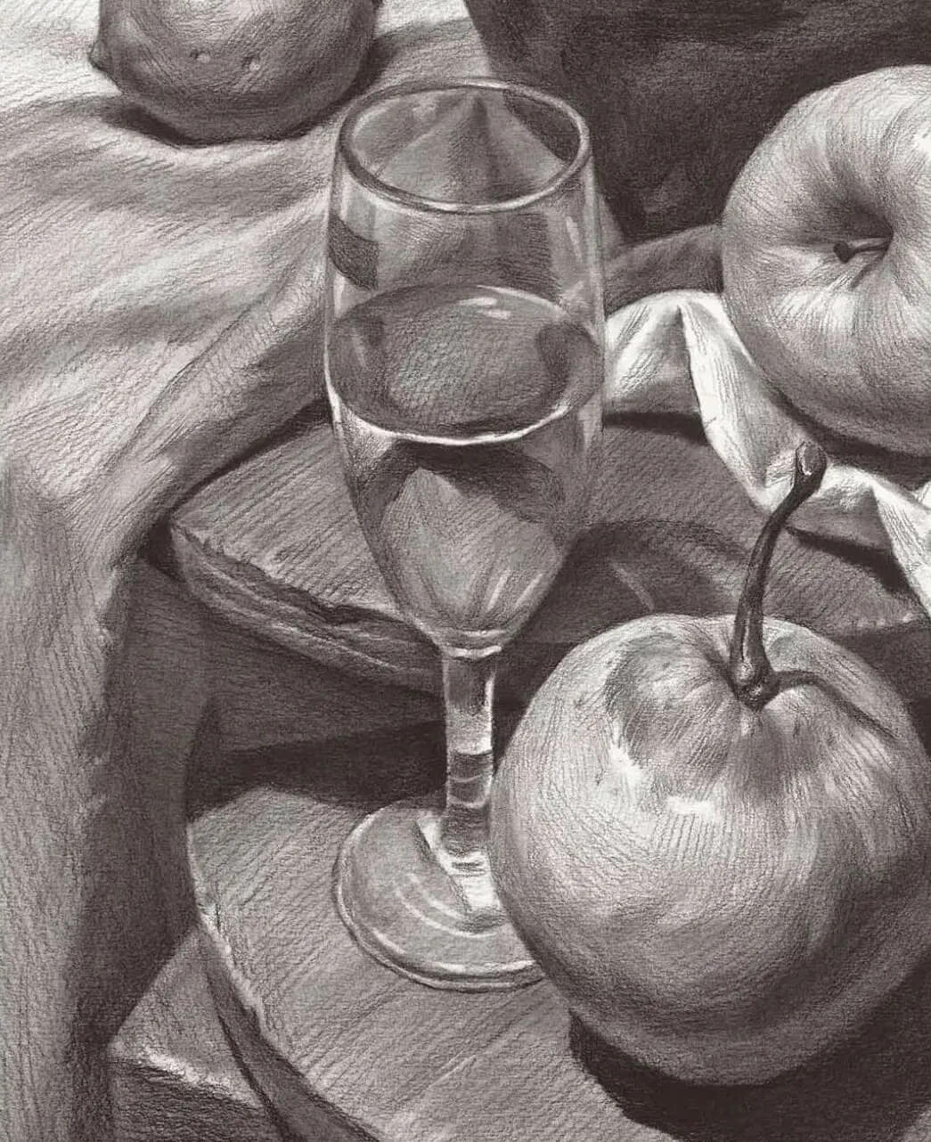 素描静物时，玻璃质感总是画的不到位！看完这篇你就知道如何画了！图七